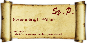 Szeverényi Péter névjegykártya